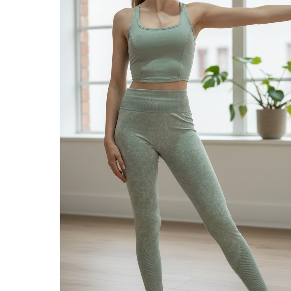 Workout Set Green Turquoise Gym Workout Medium Small top